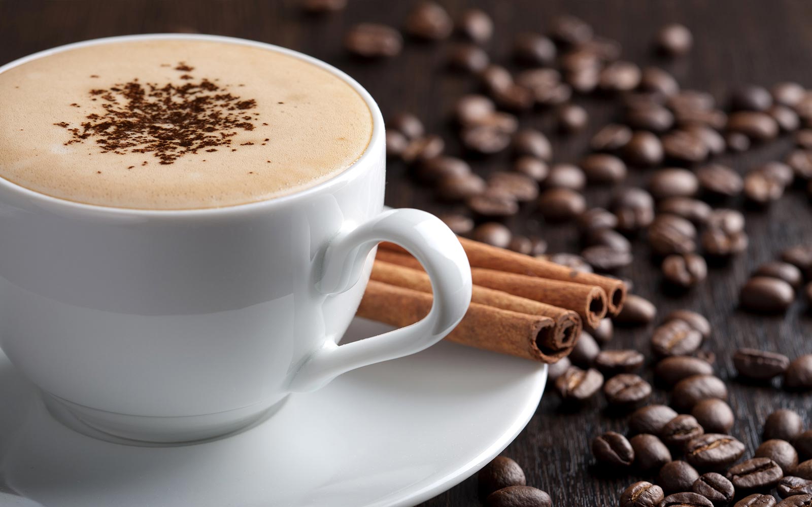 Taza cafe latte